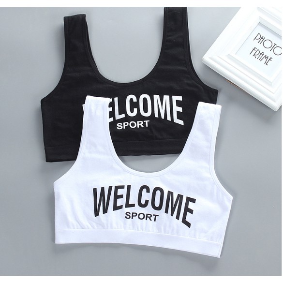 Bra / Áo Lá Học Sinh Cotton Welcome Sport Xuất Hàn ( AL : 014) Hàng Loại Đẹp