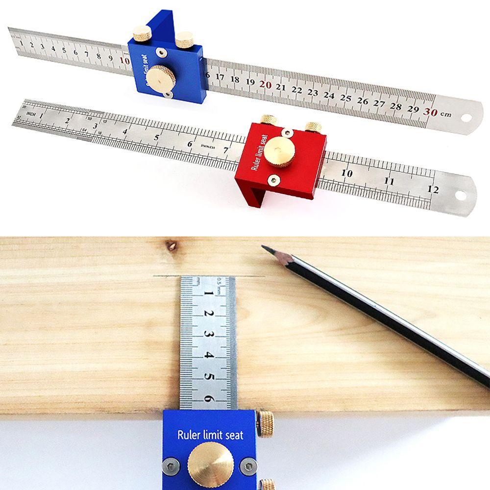 Thước Đo Góc Phải Bằng Thép Không Gỉ Có Thể Điều Chỉnh Cho Chế Biến Gỗ