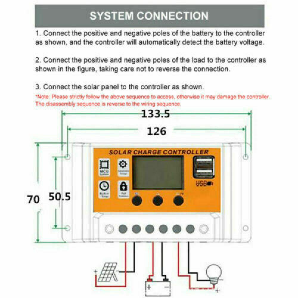 Bộ Điều Khiển Sạc Pin 10-100A Có Màn Hình LCD