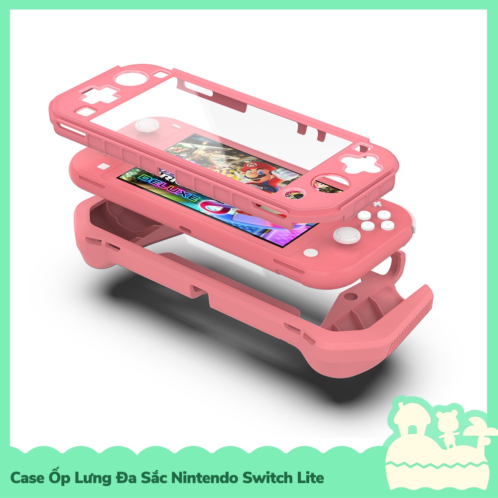 Phụ Kiện Case Ốp Lưng TPU Bảo Vệ Với Kính Cường Lực PC Đa Sắc Cho Máy Game Nintendo Switch Lite