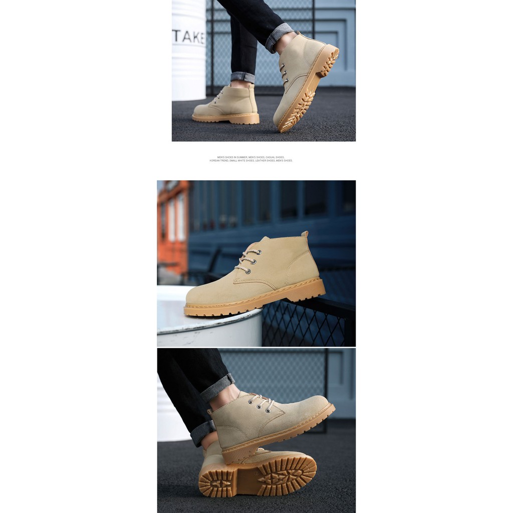 ĐẲNG CẤP TT Giày boots nam cổ cao kiểu da lộn DD479 shop ĐỊCH ĐỊCH DD479 chuyên giày sneaker nam &