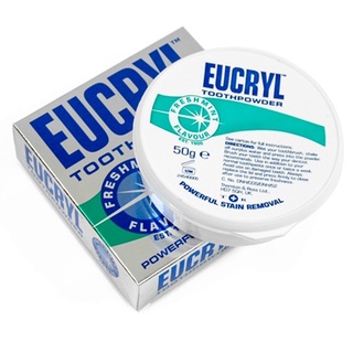 Bột làm sạch mãng bám răng eucryl hương bạc hà 50g