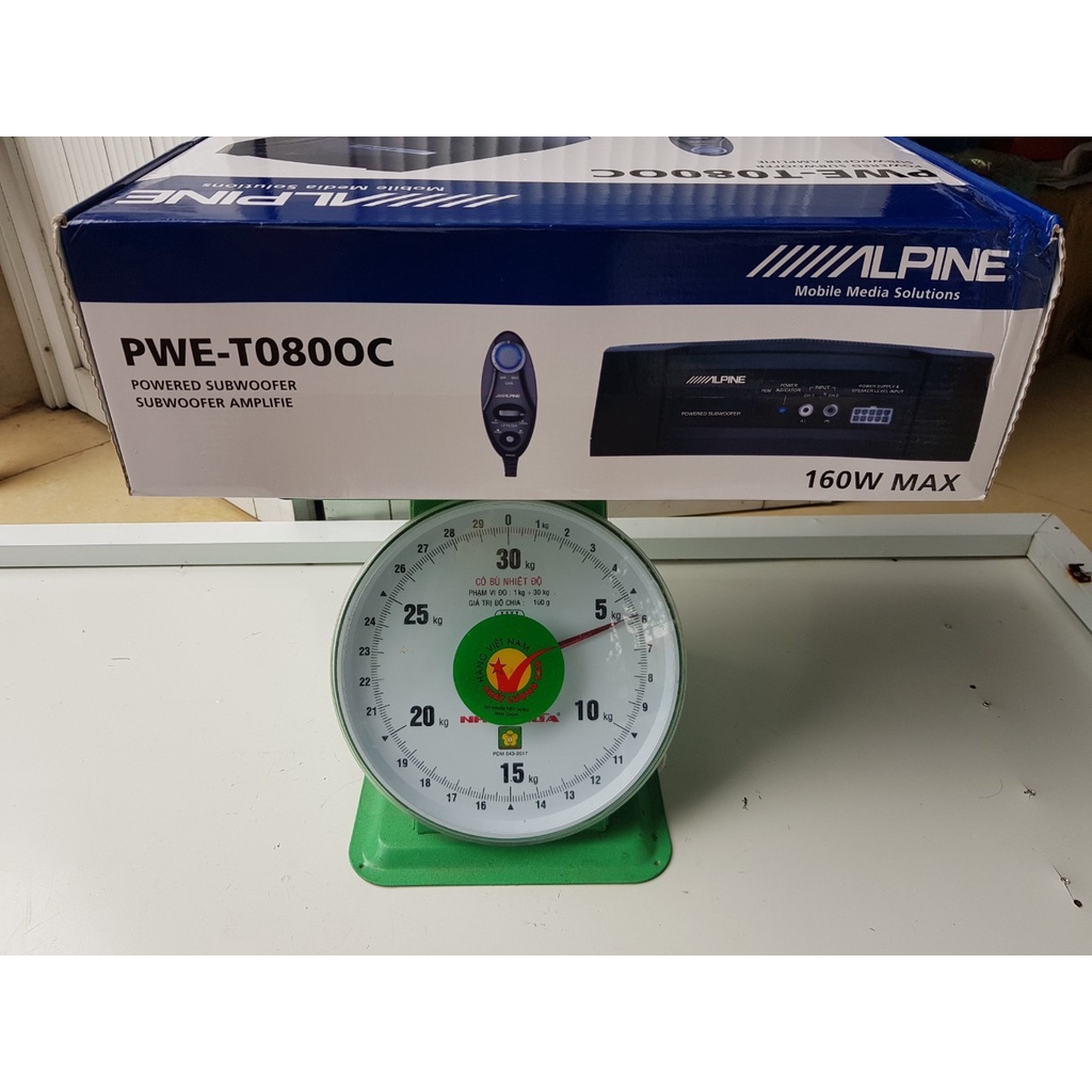 Loa sub Ô tô, loa sub  ALPINE PWE- T0800C 8'' 160W, ALPINE PWE- 1080 8'' 160W, kèm Lineout + dây AV