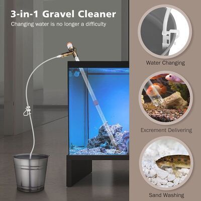 Dụng cụ thay nước, vệ sinh, hút cặn bể cá, hồ cá cao cấp
