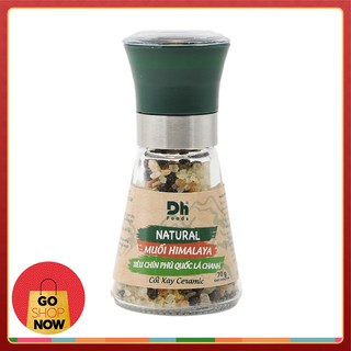 [𝐃𝐇𝐅𝐨𝐨𝐝𝐬] Gia vị Natural Muối Himalaya Tiêu Chín Phú Quốc Lá Chanh (kèm cối xay gia vị tiện lợi)