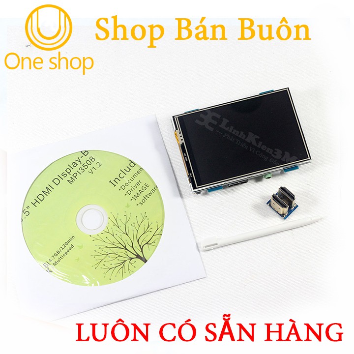 Màn Hình Raspberry Pi 3B+ / 3B 480X320 3.5 inch HDMI Cảm Ứng (BH 06 Tháng)