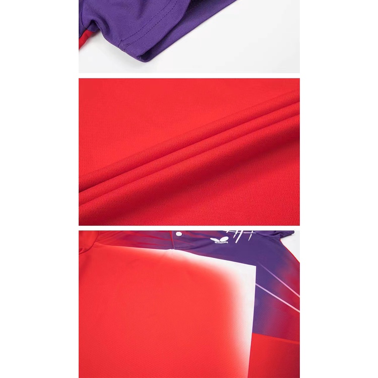 Áo Thun Bóng Bàn Tay Ngắn Cổ Bẻ Nhanh Khô Thời Trang Mới Cho Cặp Đôi Nam Nữ