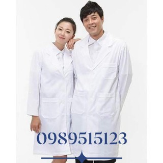 Áo Blouse Trắng bác sĩ dài tay NAM, NỮ