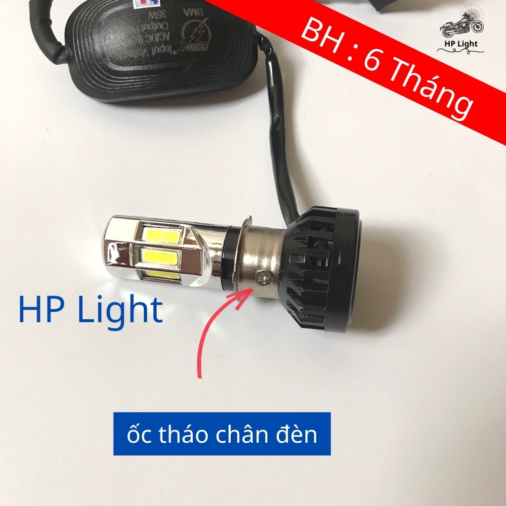 Đèn Led Xe Máy 6 Tim Led RTD Siêu Sáng H4 M5 35w Xe Wave và nhiều dòng xe khác HPLIGHT M02E