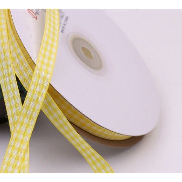 Ruy băng caro nhiều màu 1cm, cuộn 3m