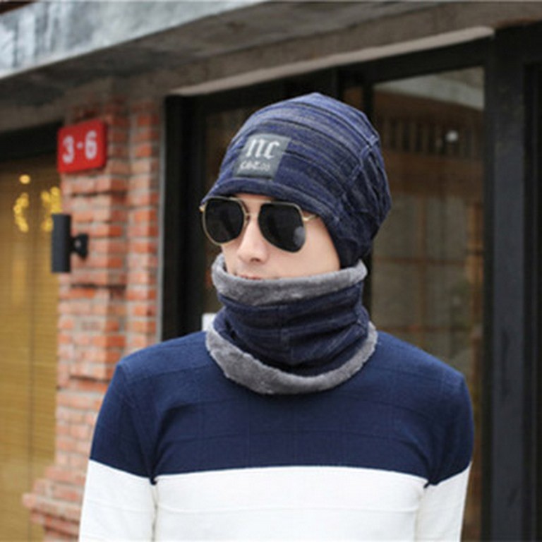 Mũ len nam thời trang phong cách châu Âu, chùm tai chống rét cực tốt