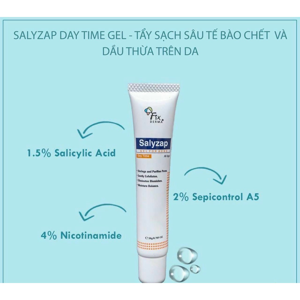 Gel Chấm Mụn FixDerma Salyzap Gel For Acne 20g (Nhập khẩu chính hãng 100%)