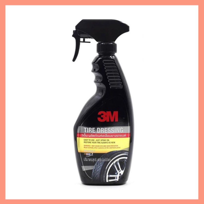 Chai Xịt Vệ Sinh Bảo Dưỡng Và Phủ Bóng Lốp Ô Tô Xe Máy 3M 39042LT Tire Dressing 400ml (Nhập Khẩu Thái Lan)