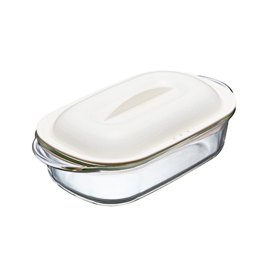 Hộp đựng thức ăn Thủy tinh tiện lợi Lock&amp;Lock Easy Cook (S) 650ML Màu trắng LLG482W