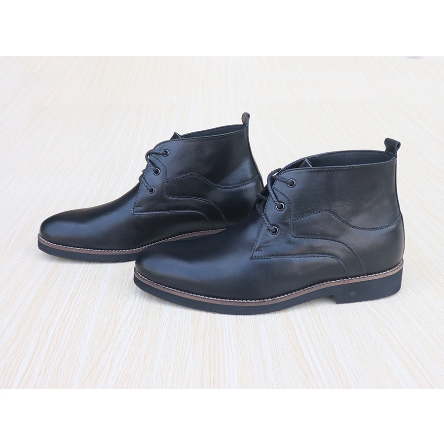 GIÀY BOOTS NAM SIÊU NHẸ T&TRA TĂNG CAO 7CM – S1078 ĐEN- DA BÒ THẬT 100% | BigBuy360 - bigbuy360.vn