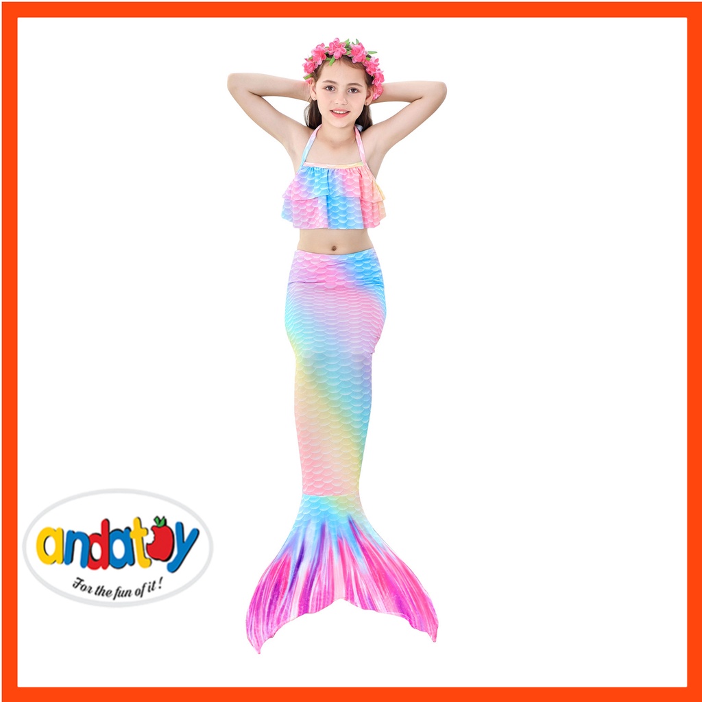 Bikini cho bé gái set nàng tiên cá xinh xắn dễ thương đồ bơi trẻ em ANDAKIDS AD775