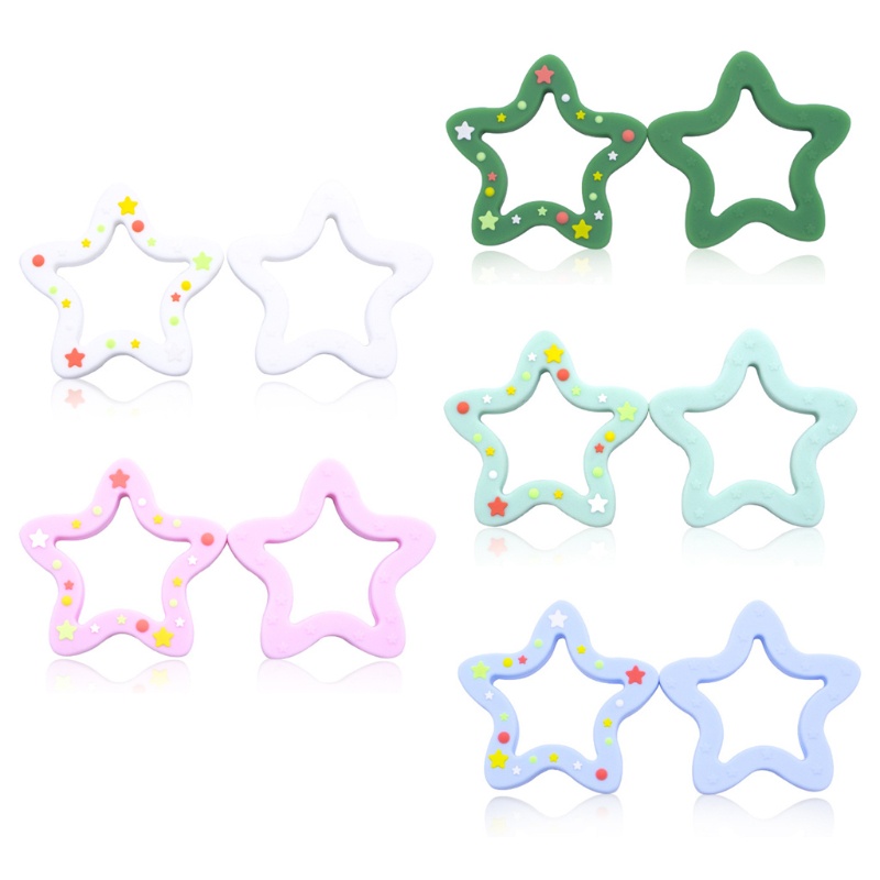 Đồ Chơi Gặm Nướu Hình Ngôi Sao Bằng Silicone Cấp Thực Phẩm Dành Cho Em Bé