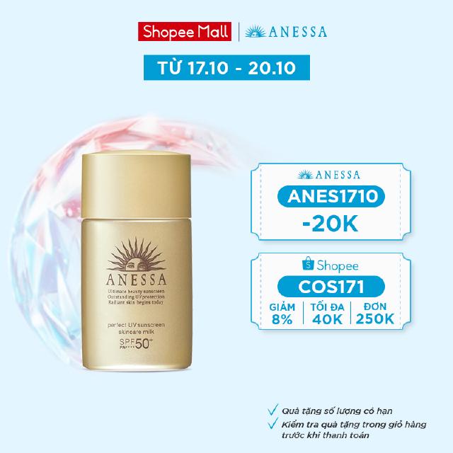 Sữa chống nắng dưỡng da bảo vệ hoàn hảo Anessa Perfect UV Sunscreen Skincare Milk 20ml _16170
