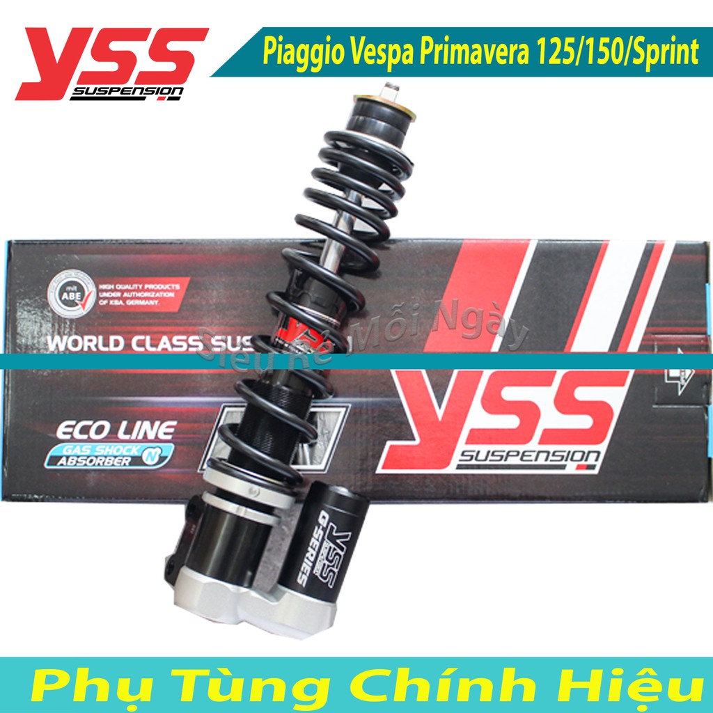 Cặp Phuộc Bình Dầu Trước và Sau YSS Piaggio Vespa Primavera 125,150,Sprint Black