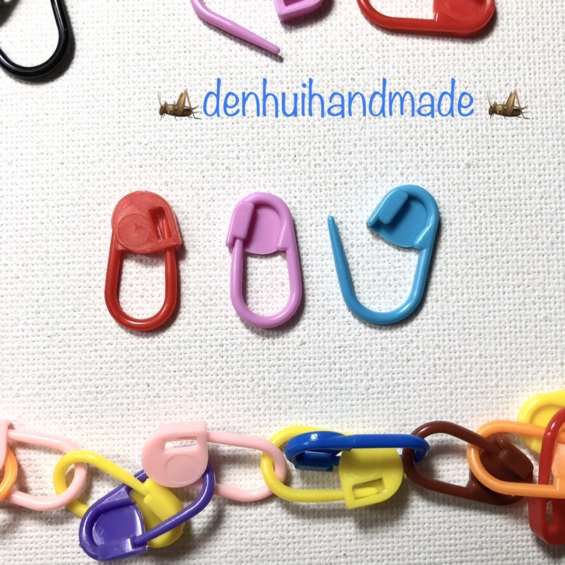 10/50 Kim Tây Nhựa Đánh Dấu Mũi Đan, Móc Len 12x22mm 🦗denhuihandmade🦗