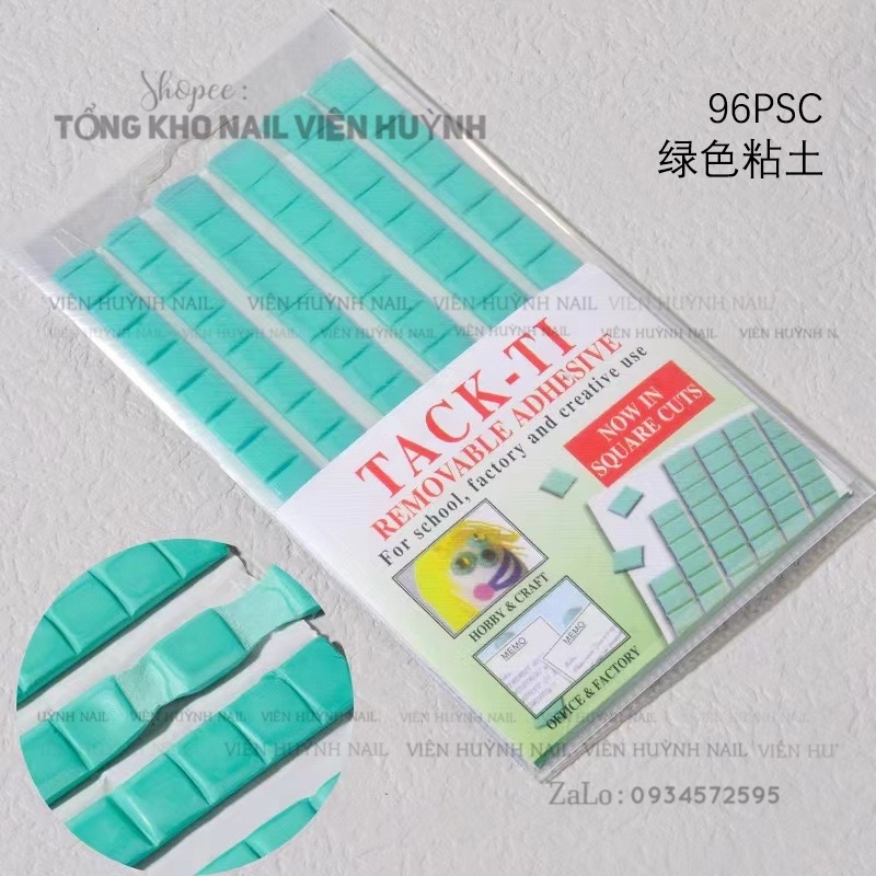 Keo đất sét nail, keo đa năng gắn móng giả tập vẽ , keo xanh dán móng giả