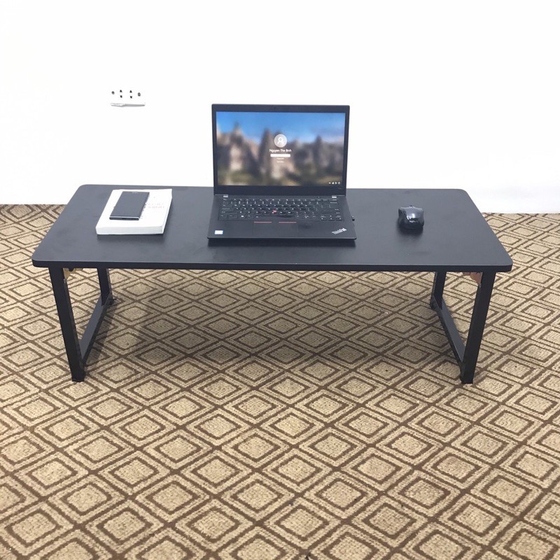 Bàn Xếp vân gỗ Trắng Đen 40*80*35 chống ẩm ngồi bệt | BigBuy360 - bigbuy360.vn