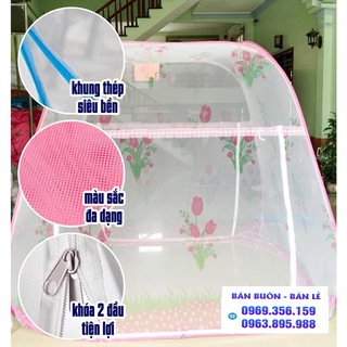Mùng chụp tự bung đinh RỘNG 1m6_1m8_2m | Xếp Gọn Thông Minh
