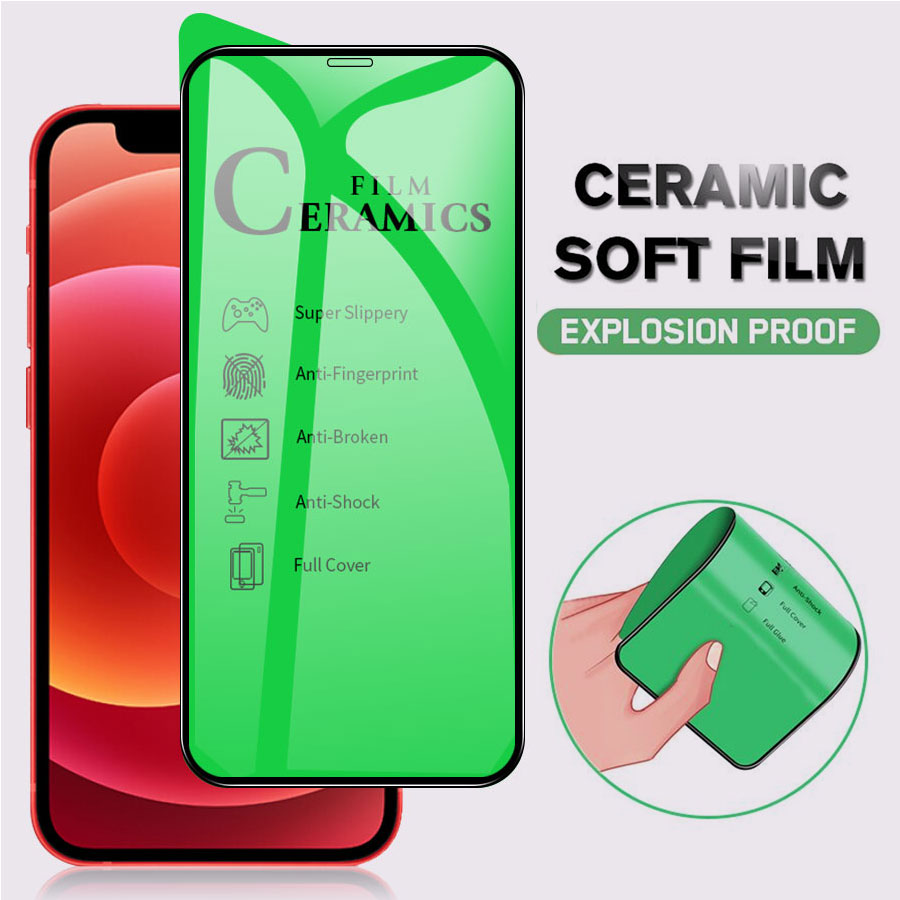 kính cường lực dẻo Full màn Cho iPhone 13 12 11 Pro Max 6 6s 7 8 Plus Se 2020