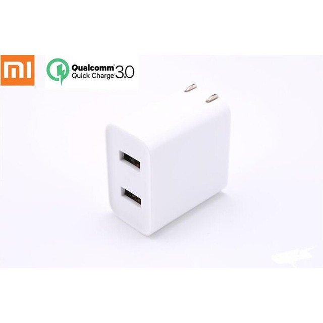 Cốc sạc Xiaomi QC 3.0 2 USB - Chính hãng