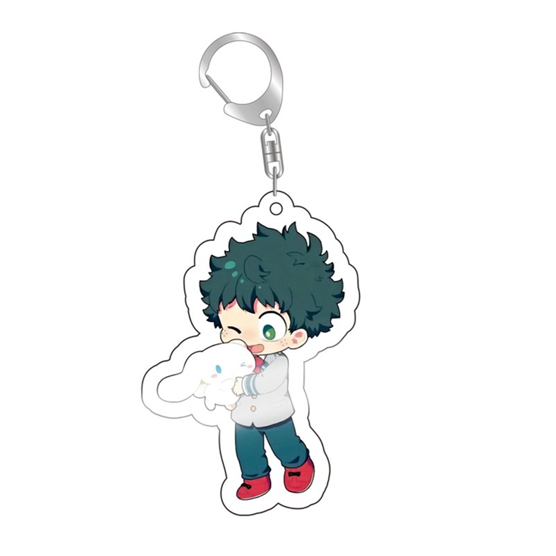 Móc Khóa Nhựa Acrylic Trong Suốt Hai Mặt Hình Todoroki Shouto Hóa Trang Anime My Hero Academia