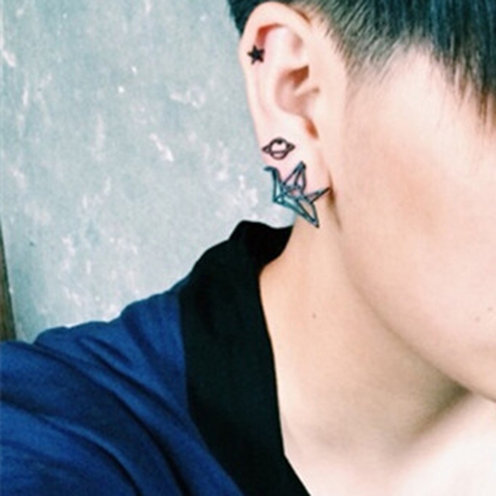 Đôi khuyên tai hình hành tinh và sao thời trang Unisex