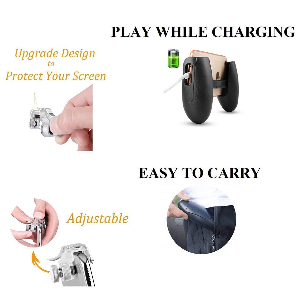 Nút Điều Khiển Chơi Game Bắn Súng Pubg L1r1 Chuyên Dụng Cho Điện Thoại