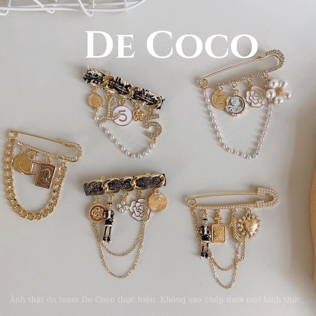 Ghim cài áo cao cấp, phụ kiện thời trang cài áo phong cách quý cô Parisian decoco.accessories