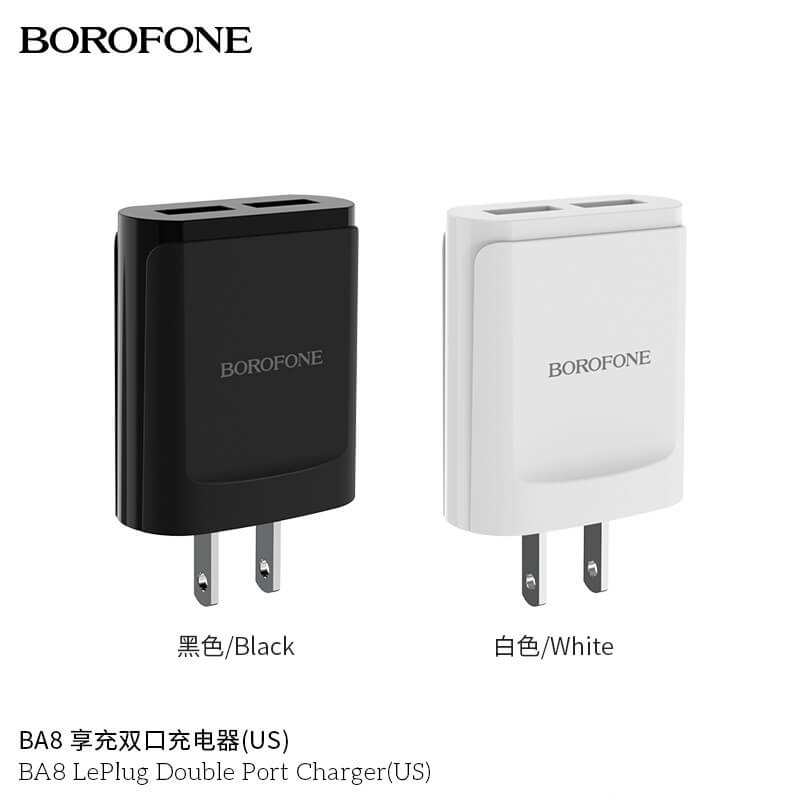 Củ sạc 2 cổng BOROFONE BA8