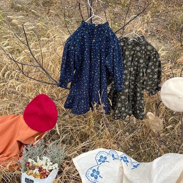 Đầm Công Chúa Phối Ren Hoa Phong Cách Hàn Quốc Thời Trang Xuân Thu 2022 Mới Cho Bé Gái