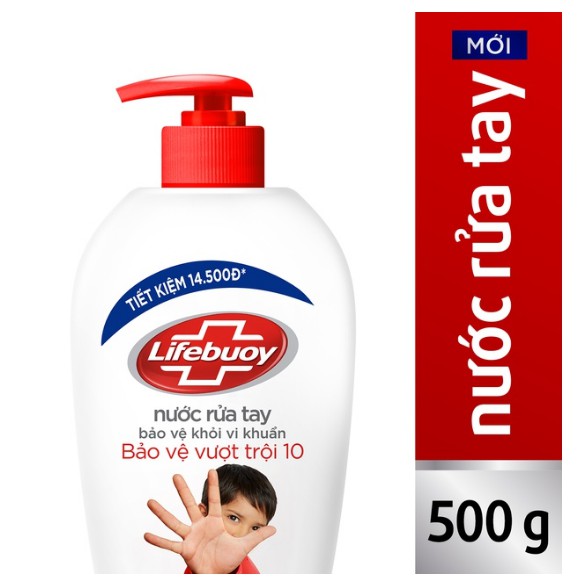 Nước Rửa Tay Lifebuoy Bảo Vệ Khỏi Vi Khuẩn Chai 180g - 500g