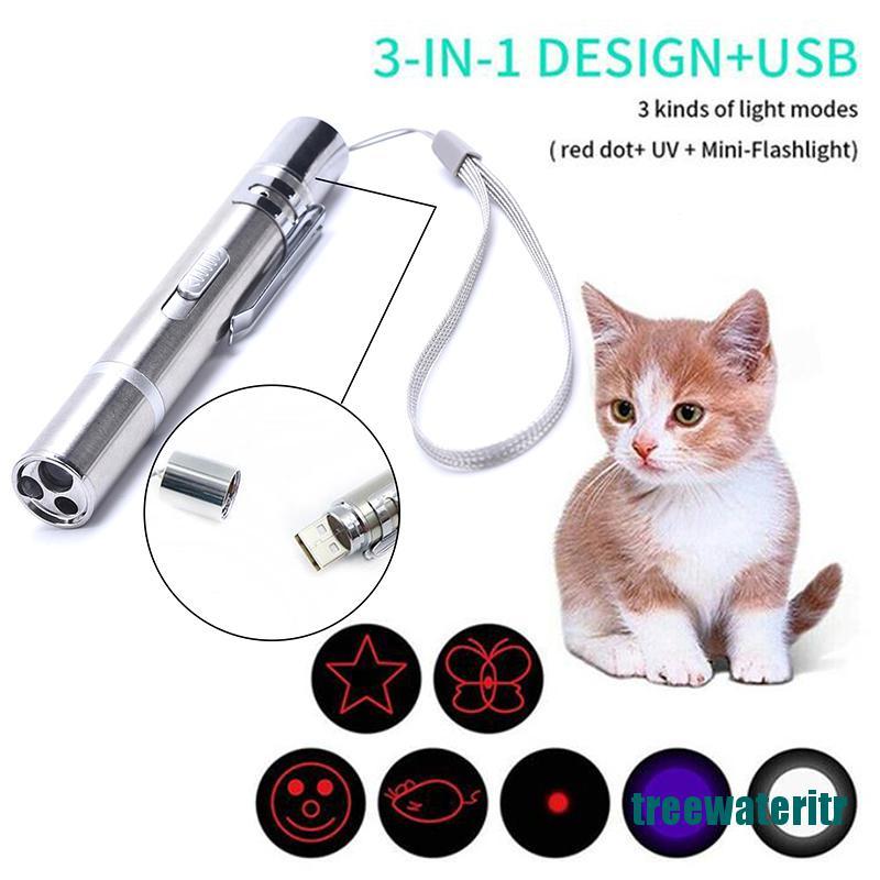 1 Đèn Led Chiếu Tia Laser Sạc Usb Tương Tác Thú Cưng