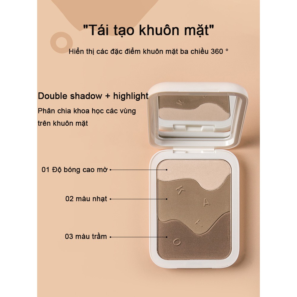 KATO Bảng Phấn Bắt Sáng Tạo Khối Lì Trang Điểm Chuyên Nghiệp 10g