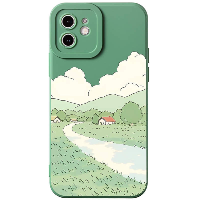 Ốp lưng JURSUE mềm chống sốc hình dễ thương đẹp Cho iPhone 14 13 12 11 Pro Max SE 2020 X XR XS 8 7 ip 6S 6 Plus Y2443