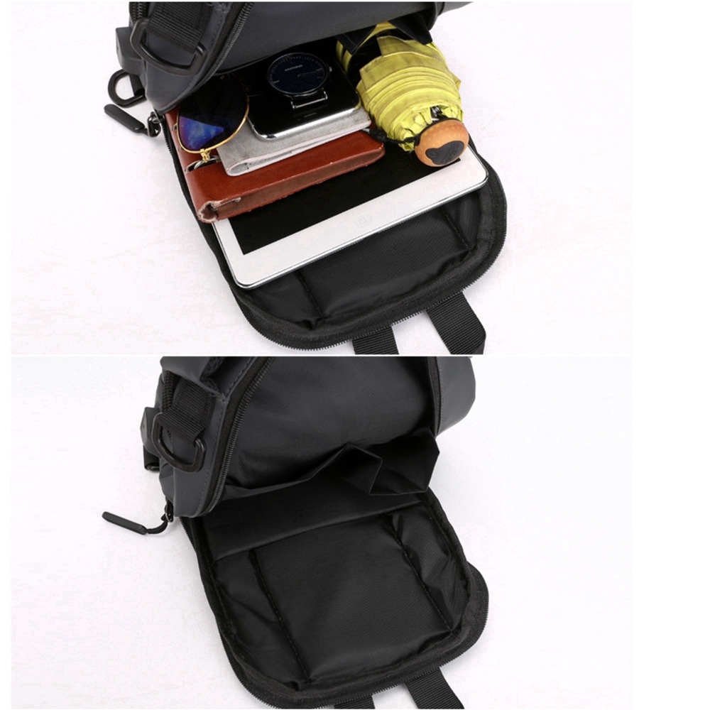 Waterproof Chest Bag Handbag Adjustable Strap USB Shoulder Bag