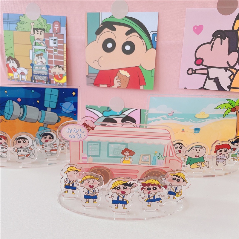 Thẻ Trang Trí Bàn Làm Việc / Phòng Ngủ Hình Cậu Bé Bút Chì Shin-Chan Bằng Acrylic