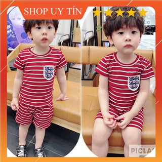 Bộ Bé Trai Cộc Tay 💓NHIỀU MÀU💓 Họa Tiết Sọc Ngang Cho Bé💓MÙA HÈ💓 Từ 8 - 22 Kg