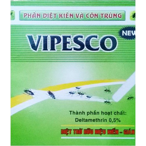 Phấn diệt kiến, diệt gián, diệt côn trùng Vipesco (10 Viên) (trắng)