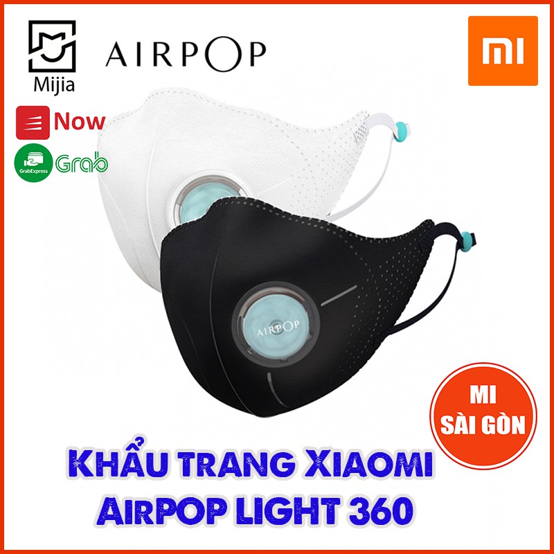 Khẩu trang Xiaomi AirPOP LIGHT 360 - Khẩu trang kháng bụi mù các loại hạt PM2.5 Airpop Light 360.