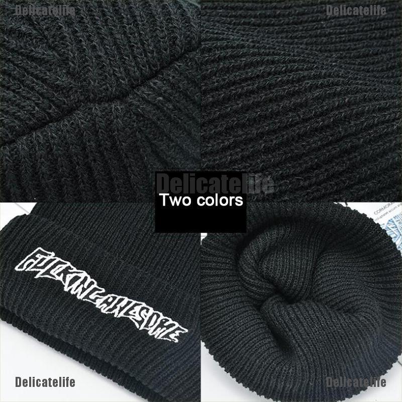 Mũ Beanie Dệt Kim Thêu Chữ Fucking Awesome Phong Cách Hip Hop Thời Trang Dạo Phố Cho Người Lớn