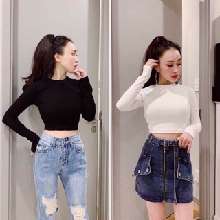 Áo thun gân tay dài