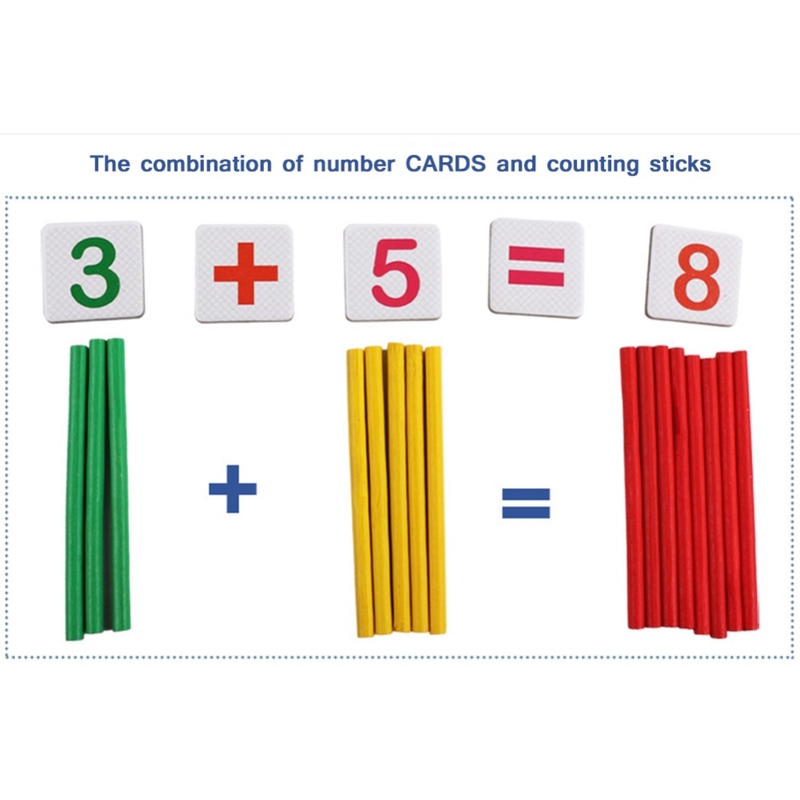 Bộ Que Tính Gỗ Học Toán Cho Bé