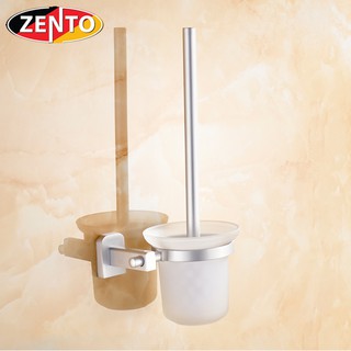 Bộ chổi cọ & kệ đỡ toilet hợp kim nhôm olo032-1