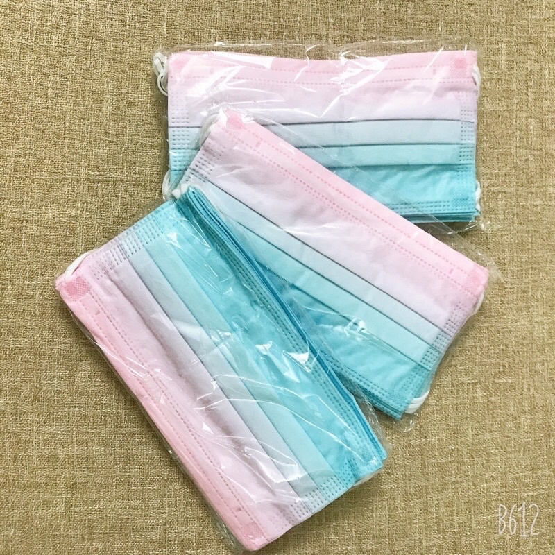 KHẨU TRANG PASTEL OMBRE 7 MÀU
