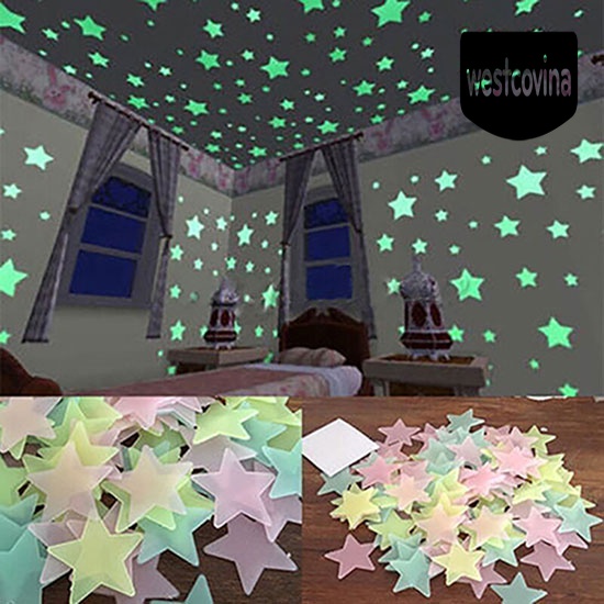 [Hot]☀ Decal dán tường Hiệu Ứng 3D Hình Ngôi Sao Sống Động